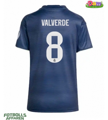 Real Madrid Federico Valverde #8 Bortatröja Kvinnor 2025-26 Kortärmad